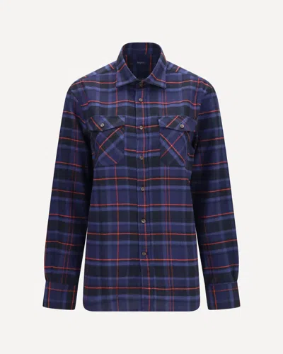 Deperlu Raymond Checked Shirt In Blue