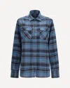Deperlu Check-pattern Flannel Shirt In Blue