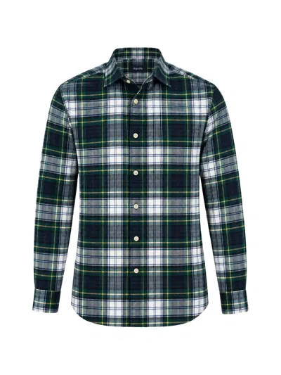 Deperlu Tartan-check Long-sleeve Shirt In Green