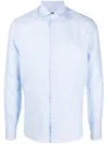 Deperlu Stripe-pattern Linen Shirt In Blue