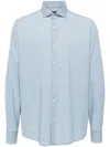 Deperlu Warren Chambray Shirt In Blue
