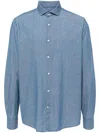 Deperlu Warren Chambray Shirt In Blue