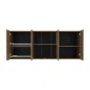 Depot E-shop 150 Wall Cabinet With Four Doors, Two Internal Shelves In Brown