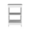 Depot E-shop 3-tier End Table/nightstand, Side Table For Small Space, White In White