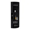 DEPOT E-SHOP 71" CORNER BAR CABINET WITH FIVE SHELVES, EIGHT BOTTLE CUBBIES AND STEMWARE