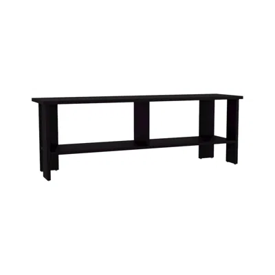 Depot E-shop Alderton Tv Stand, 2 Shelves, Black Wengue