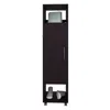 Depot E-shop Ambler Armoire With 1 Door, 3 Shelves, And Full-length Mirror, Black In Black