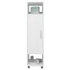 Depot E-shop Ambler Armoire With 1 Door, 3 Shelves, And Full-length Mirror, White In White