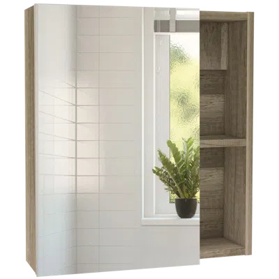 Depot E-shop Andes Medicine Cabinet With Mirror Weathered Oak In White