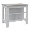 Depot E-shop Antibacterial Delos Kitchen Island White-light Grey
