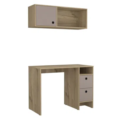 Depot E-shop Aramis Office Set - Light Oak+taupe