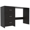 Depot E-shop Azalea 3 Drawers Desk Black Wengue