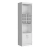 Depot E-shop Bar Cabinet 5-tier, Wine Cabinet, 12 Bottle Cubbies, 5 Shelves, White In White