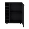 Depot E-shop Bar Cart Sleek Mobile Cocktail Station With Built-in Bottle Storage
