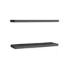 Depot E-shop Belville Floating Shelves, 2 Shelves, 1.50" H, Matt Gray In Gray