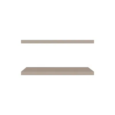Depot E-shop Belville Floating Shelves, 2 Shelves, 1.50" H, Taupe In Neutral