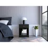 Depot E-shop Beryl Nightstand, One Drawer, Low Shelf, Countertop-black, For Office