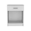 Depot E-shop Beryl Nightstand, One Drawer, Low Shelf, Countertop-white, For Bedroom