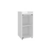 Depot E-shop Boon Minibar Cabinet, 1 Glass Door, 3 Shelves, White In White