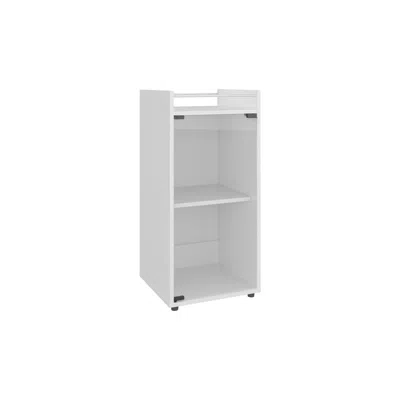Depot E-shop Boon Minibar Cabinet, 1 Glass Door, 3 Shelves, White