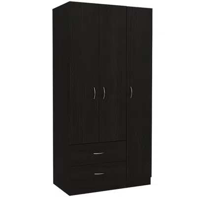 Depot E-shop Bosko 3 Door Armoire Black Wengue