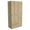 Depot E-shop Bosko 3 Doors Armoire - Light Oak/black