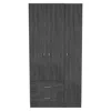 Depot E-shop Bosko 3 Doors Armoire, Two Drawers, One Door Cabinet, Two Door Cabients, Metal Rod, Smo