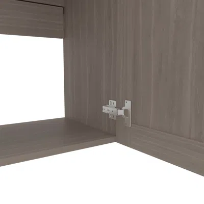 Depot E-shop Burbank Wall Cabinet, 2 Doors, White Oak In Brown