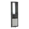 Depot E-shop Cabinet Unit With Wine Glass Rack And Lower Cabinet, Smokey Oak -living Room