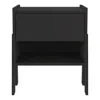 Depot E-shop Caladium Night Stand-one Drawer, One Open Shelf-black, For Bedroom