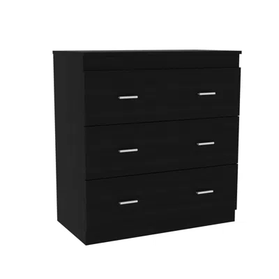 Depot E-shop Capri Three Drawer Dresser-black