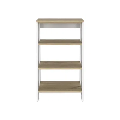 Depot E-shop Colyn Linen Cabinet - Light Oak - White In Brown