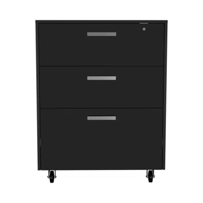 Depot E-shop Danbury Storage Cabinet-drawer Base Cabinet, Three Drawers, Countertop, Four Caster Whe