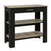 Depot E-shop Delos 40kitchen Island Black-light Oak
