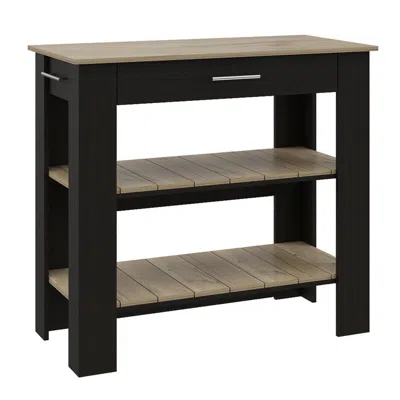 Depot E-shop Delos 40kitchen Island Black-light Oak