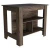 Depot E-shop Delos Kitchen Island Dark Brown - Onix
