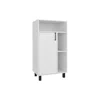 Depot E-shop Dewar Base Cabinet, 1 Door, 3 Shelves, 4 Legs, White In White
