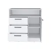 Depot E-shop Dresser With Spacious 3-drawer And Single-door Storage Cabinet, White