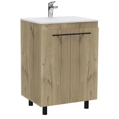 Depot E-shop Dustin Free Standing Sink Cabinet Pine In Neutral