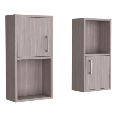 Depot E-shop Eak 24" H 2 Pcs Wall Mounted Bathroom Medicine Cabinet In Gray