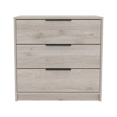 Depot E-shop Egeo 3 Drawers Dresser, Countertop, Three Drawers, Light Grey, For Bedrom