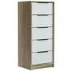 Depot E-shop Egeo 5 Drawer Dresser White