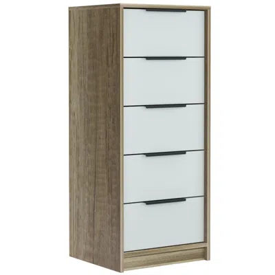 Depot E-shop Egeo 5 Drawer Dresser White