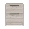 Depot E-shop Egeo Night Stand, Two Drawers, Countertop, Light Grey, For Bedroom