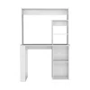 Depot E-shop Ethel Writing Computer Desk With Storage Shelves And Hutch, White