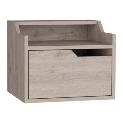 Depot E-shop Floating Nightstand, Modern Dual-tier Design With Spacious Single Drawer Storage