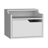 Depot E-shop Floating Nightstand, Modern Dual-tier Design With Spacious Single Drawer Storage