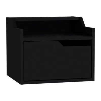 Depot E-shop Floating Nightstand, Modern Dual-tier Design With Spacious Single Drawer Storage