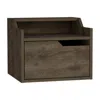 Depot E-shop Floating Nightstand, Modern Dual-tier Design With Spacious Single Drawer Storage