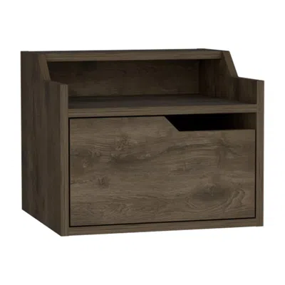 Depot E-shop Floating Nightstand, Modern Dual-tier Design With Spacious Single Drawer Storage